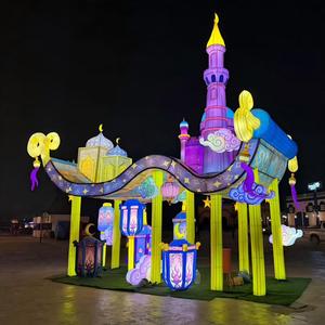 Ensemble de lanternes russes Matryoshka LED imperméables faites à la main Sihai pour le Festival des lanternes et l'utilisation extérieure de Noël - Product Image 3