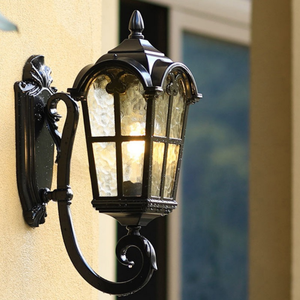 15W Châu Âu-Phong Cách Không Thấm Nước Dẫn Đèn Tường 220V Vườn Biệt Thự Cổng Ngoài Trời Sân Ban Công Bên Ngoài Cổ <span class=keywords><strong>Rome</strong></span> Retro Ánh Sáng - Product Image 2