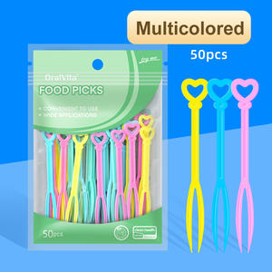 Fourchettes à fruits jetables en plastique, lot de 50 pièces, pour usage domestique et supermarchés, pour la dégustation de gâteaux, pour les hôtels - Product Image 6