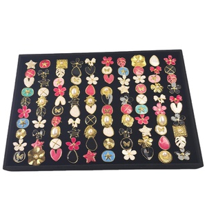 2026 Verstellbarer Bestseller Modisch Schlichter Edelstahl-Blumenring Polierte Oberfläche Öltropfen-Design Großpackung im Karton - Product Image 1
