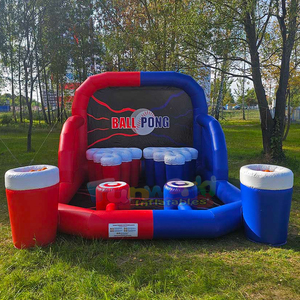 Outdoor giant carnival party interactive IPS sports <b>inflatable</b> beer pong games with spotlights - Product Image 2