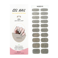 Autocollants en gel semi-durcis 3D imperméables français en gros, non toxiques, longue durée, pour ongles