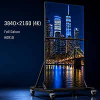Affichage numérique LED pliable P2.5 4K HDR10, totem publicitaire avec CMS intégré, vente chaude