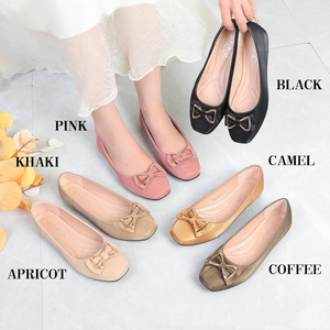 Boucle en métal nœud plat <span class=keywords><strong>bateau</strong></span> chaussures femmes élégantes chaussures formelles filles style coréen Girly printemps été automne chaussures habillées - Product Image 1