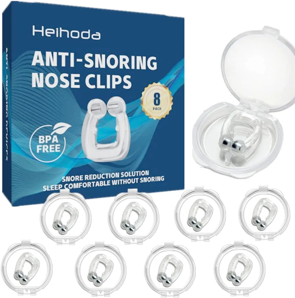 Hot Sale Stop Snoring Kit 1/2/4/8 Packs Silicone Magnetic Anti Snore Nose Clips Mini Anti-snoring Nose Clip Device