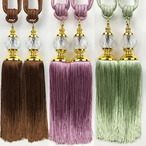 Factory price acrylic tassel beads decoration tassel for curtain decorative curtain tassel