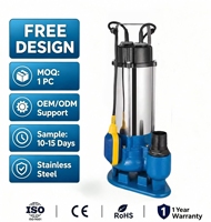 Pompe submersible pour eaux usées Kaislen 0.5HP V370 en acier inoxydable, 0.37kW, 130L/min, haut débit, 1.25 pouce, faible bruit, pour ferme, CE