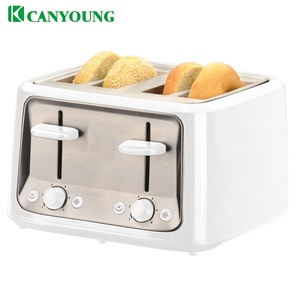 Machine à <span class=keywords><strong>pain</strong></span> électrique à 4 tranches, style élégant, fentes profondes, extra large, avec fonction bagel et fonction surgelé, fabriquée en Chine - Product Image 3
