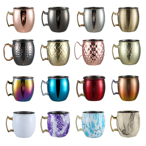 Tazza Moscow Mule in Acciaio Inox Martellato Personalizzata, 350ml 500ml, Bicchiere per Cocktail in Metallo - Product Image 4