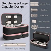 Étui de transport double couche pour sèche-cheveux et fer à boucler, sac de rangement portable pour outils de coiffure, organisateur pour salon et maison