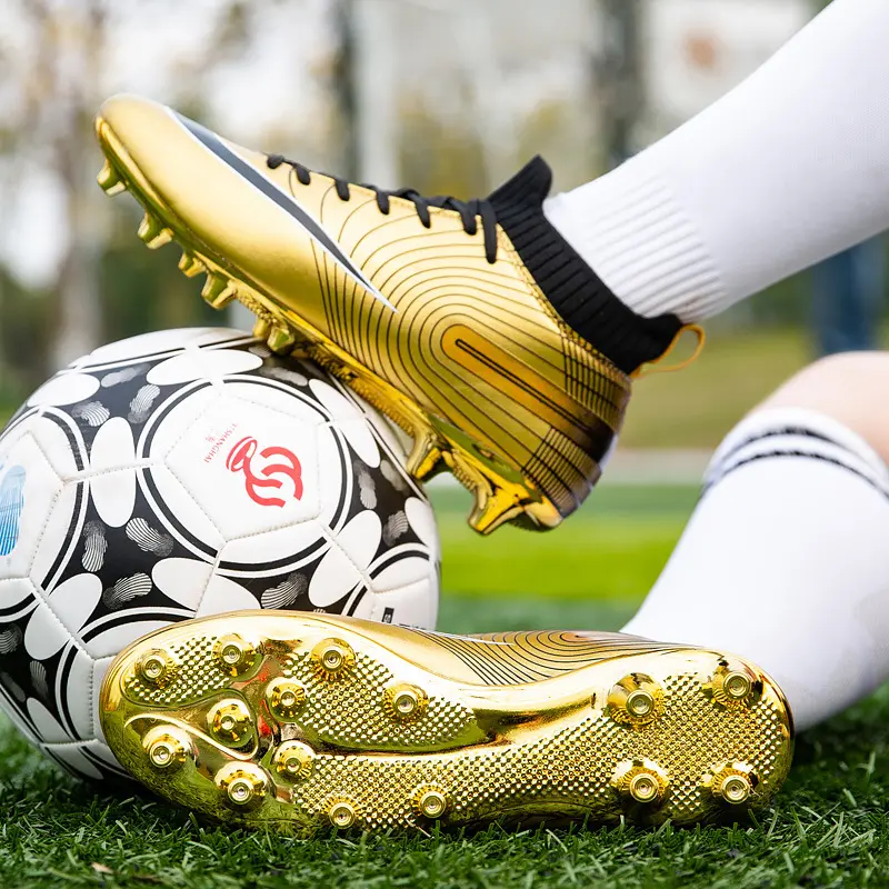 Chuteira bola zapatos de futbol soccer cleats for men cheap mesh upper soccer shoes