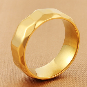 Men's Gold Geometric <b>Ring</b> Stainless Steel Polygonal Design Everyday Wear - Product Image 3
