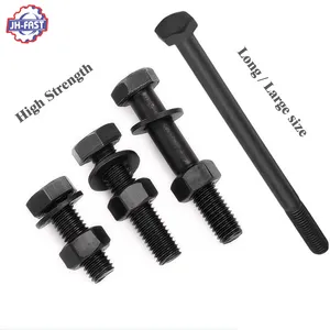 1/4 inch Lớp 8 Hex bu lông đen vàng dacromet điện nhúng nóng mạ kẽm kẽm DIN 933 DIN 931 8.8 HDG Hex đầu bu lông và đai ốc