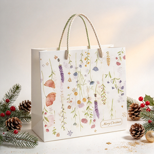 Sac de transport <span class=keywords><strong>en</strong></span> papier d'art sur mesure, gaufré, estampé à chaud, pelliculé mat, avec poignée <span class=keywords><strong>en</strong></span> ruban, pour boutique de détail - Product Image 2