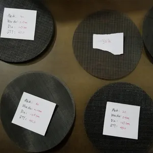 Zhenyu gıda sınıfı paslanmaz çelik un örme süzgeç un filtre örgü ekstruder ekran paketi siyah tel kumaş disk stokta