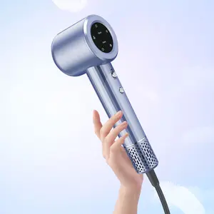 Professional Commercial Elite High-Speed Ionic Metal Hair Dryer With Concentrator Nozzle Hot Cool Features Hotel Household Use