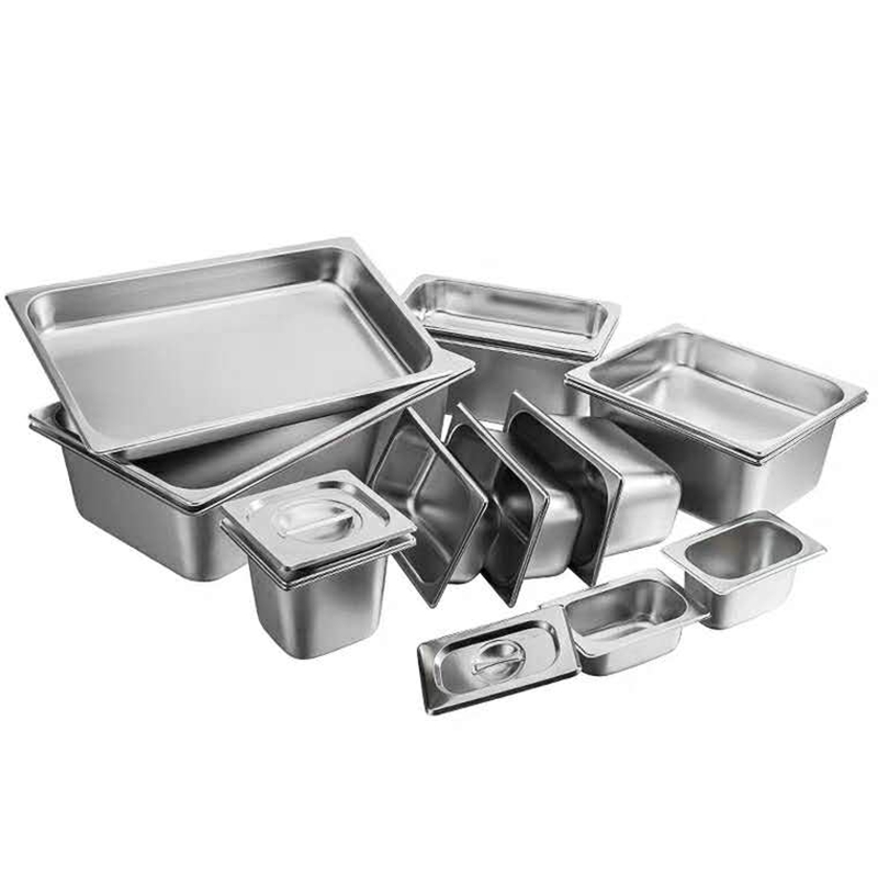 Catering-Ausrüstung Quadratische Platte Serviert ablett Zubehör Edelstahl Chafing Dish GN Pot Insert Pfannen Gastro nome GN Pan