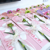 Carte de bouquet de fleurs à tige unique avec poignée pour remerciements, emballage cadeau pour fleurs, décoration de table de mariage, carte d'anniversaire