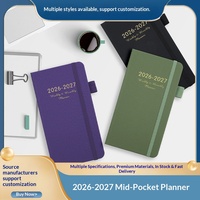 Planificador Semestral 26-27 para Cuaderno 24, Agenda Simple en Inglés, Libro de Bolsillo, Regalo Personalizado