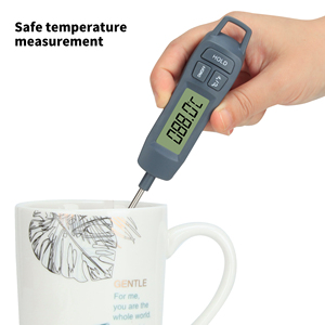 Thermomètre alimentaire numérique de haute qualité en acier inoxydable avec grand écran pour cuisine, <span class=keywords><strong>bureau</strong></span>, cuisson, barbecue et usage domestique - Product Image 4