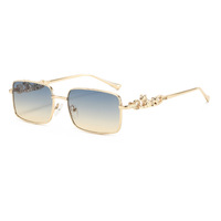 Lunettes de soleil de luxe rétro carrées en alliage SPUKA HR5671 2026 avec verres dégradés, protection UV400, logo personnalisé