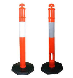 Hot Sales Günstige Verkehrs sicherheit Verkehrs warnung Barrikade Channel izor Cone Deline ator <span class=keywords><strong>Tube</strong></span> Park markierung pfosten mit Gummi basis