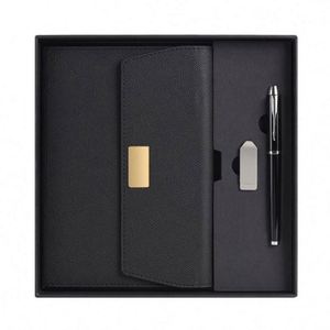 Ideas de Productos Nuevos 2025, Cuaderno de Cuero Corporativo al por Mayor, Agenda A5 de Lujo Personalizable, Juego de Regalo con Memoria USB - Product Image 5