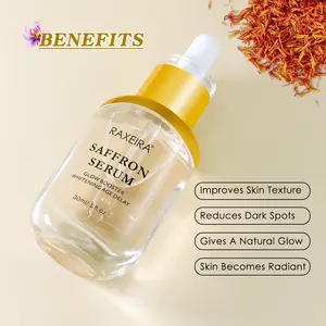 Private Label Natural Reduces Dark Spots Turmeric Lotus Deep Nourishing Brightening Saffron Face Serum