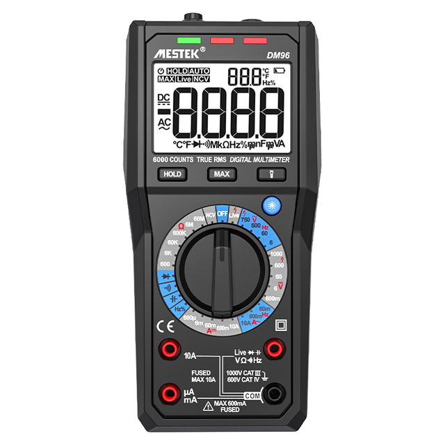Digital Multimeter 6000 Counts Tester Amp Ohm Voltmeter Multitester Small Popular Multimeter with Backlight Digital Multimeter