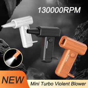 Mini Ventilador Turbo Jet de 130000 RPM, Soplador Eléctrico de Aire con Velocidad Ajustable, Recargable con Luz, para Limpieza de Autos - Product Image 2