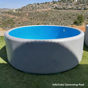 <span class=keywords><strong>Piscine</strong></span> gonflable rectangulaire InflaToGo en PVC de 15 cm d'épaisseur <span class=keywords><strong>avec</strong></span> installation facile et filtre à sable pour utilisation en jardin - Product Image 3
