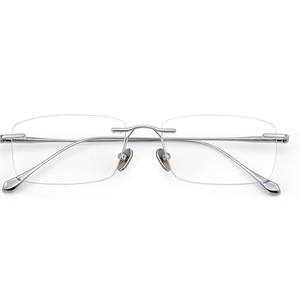 Monturas de Gafas Sin Aro Danyang, Cuadradas, de Titanio Puro, Ligeras, para Hombre, 71201, Lentes de Plástico de Alta Calidad - Product Image 2