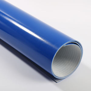 حزام ناقل مسطح من مادة البولي فينيل كلوريد اللامعة باللون الأزرق - Product Image 1