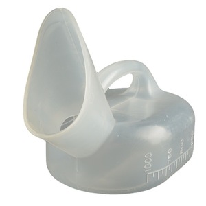 Urinoir en plastique avec couvercle et graduations, pour hommes, femmes et personnes âgées, type debout, forme ovale - Product Image 3
