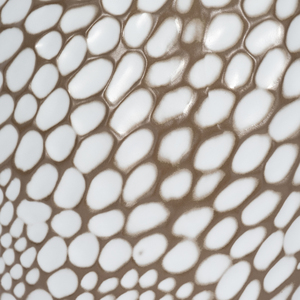 Vaso in Ceramica Moderno con Motivi, Texture a Puntini, Elemento Decorativo per Soggiorno, Elegante Vaso per Fiori - Product Image 4