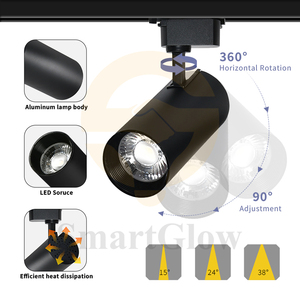 10W 20W 30W 40W feux de piste commercial maison LED <span class=keywords><strong>éclairage</strong></span> de piste de haute qualité noir blanc COB <span class=keywords><strong>éclairage</strong></span> de piste <span class=keywords><strong>magasin</strong></span> feux de piste - Product Image 5