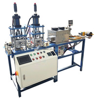 Máquina de Corte e Prensa Térmica Automática Hanshu para Apliques de Couro PU e Jeans, Gravação de LOGO e Etiquetas, Certificação CE