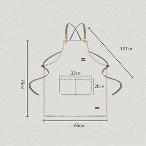 Free Sample Wholesale Custom Aprons Kitchen Chef Barista Bbq Apron Bar Hairdresser Kitchen Apron for Women Restaurant Server - Product Image 3