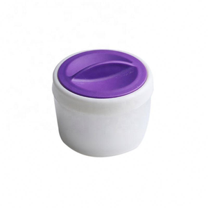 Pot en plastique violet à couvercle à pression, pot de rangement pour poudre, pot cosmétique rond avec couvercle, pot en plastique pour poudre - Product Image 2