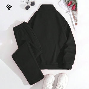 F240539 Completo Felpa e Pantaloni da Donna, Felpa a Maniche Lunghe con <span class=keywords><strong>Mezza</strong></span> Zip e Jogger, Abbigliamento da Lavoro Autunnale per Donna, Tendenza 2026 - Product Image 4