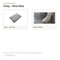 Coussin pour chien en tissu gris, avec housse amovible et lavable, rembourrage à récupération lente, pour chiens de taille moyenne à grande, vente en gros, OEM ODM