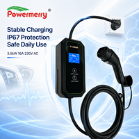 Nouveau chargeur EV portable de type 2 3,5 kW 16A 230V AC pour usage domestique, indice de protection IP67, câble de 5 m, certifié CE TUV RoHS, garantie de 2 ans, maison, garage