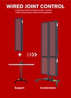 Panneau de luminothérapie rouge à double puce 630nm-850nm, haute intensité lumineuse, sans EMF, avec support vertical électrique et support horizontal