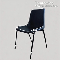 Chaise de conférence et d'événement empilable en plastique OK-505 avec structure en acier thermolaqué – Conception empilable pour l'éducation et les conférences