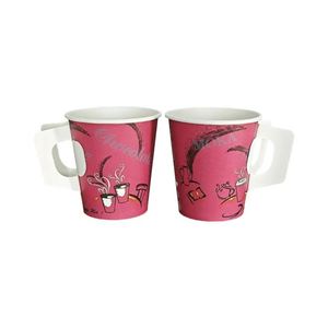 Nouvelle Arrivée Personnalisée : Gobelet en Papier Biodégradable avec Poignée pour Thé et Café, Gobelets Jetables 4oz 6oz 8oz pour Boissons Chaudes - Product Image 1