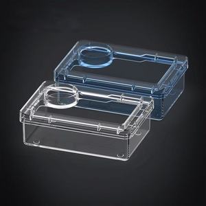 TianboChenghai Anti-Escape Frame Live Reptile & Amphibian Supplies New Blue White Transparent GPPS Plastic Reptile Feeder Bowl - Product Image 1