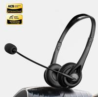 Casque audio double écouteur SY490MV avec son surround 3D, micro à suppression de bruit et câble en cuivre pur pour les cours en ligne