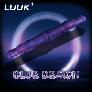 LUUK Super Long Double Head Sex Toys Big Knot Penis <b>Dildo</b> Soft Liquid Silicone Anal Plug Sex Toys for Women Lesbian Products - Product Image 2