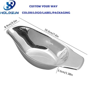 Salsera de Acero Inoxidable de Estilo Moderno y Lujoso para el Hogar o <span class=keywords><strong>Restaurante</strong></span>, de Primera Calidad, Ecológica, Duradera, Hecha a Mano con Acabado Pulido - Product Image 2