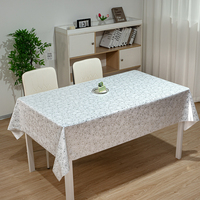 Nappe de table rectangulaire en vinyle blanc à motifs floraux RNPT, nappe de table en PVC, Fabrica De Manteles De Mesa, Nappes De Table PVC